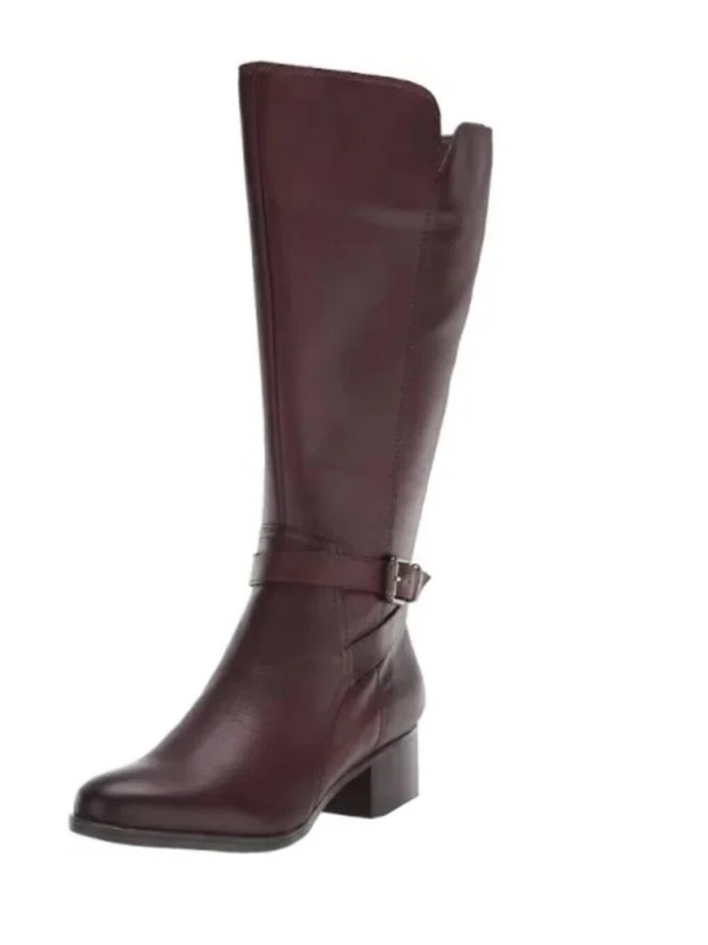 Naturalizer Demitira Chocolate Brown Tall Leather Wide Calf Riding Boots Sz 9.5